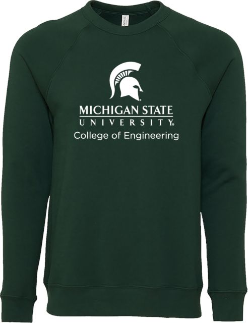 Michigan State Bella + Canvas Fleece Crew MSU College of Engineering - ONLINE ONLY