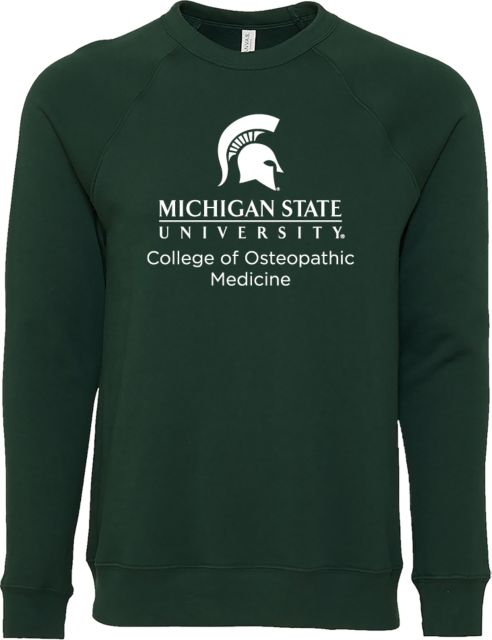 Michigan State Bella + Canvas Fleece Crew MSU College of Osteopathic Medicine - ONLINE ONLY