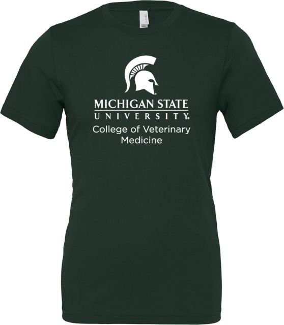Michigan State Bella + Canvas Jersey Cotton T Shirt MSU College of Veterinary Medicine - ONLINE ONLY