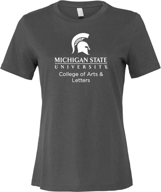 Michigan State Bella + Canvas Womens Relaxed Cotton T Shirt MSU College of Arts and Letters - ONLINE ONLY