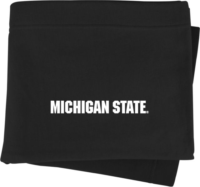 Michigan State Sweatshirt Blanket Michigan State Word Mark - ONLINE ONLY