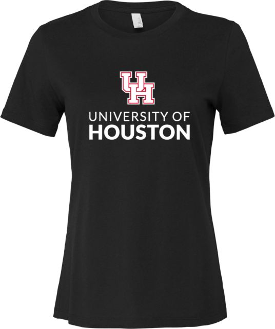 Houston Bella + Canvas Womens Relaxed Cotton T Shirt UH Signature Mark Vertical - ONLINE ONLY