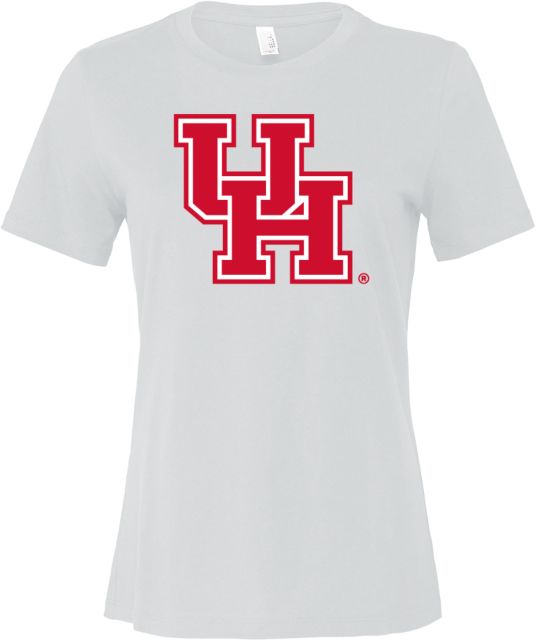 Houston Bella + Canvas Womens Relaxed Cotton T Shirt Interlocking UH - ONLINE ONLY
