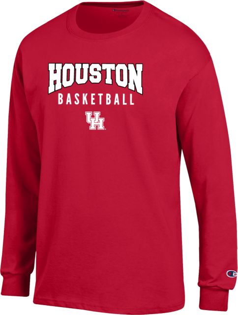 Houston Champion Long Sleeve T Shirt UH Basketball - ONLINE ONLY