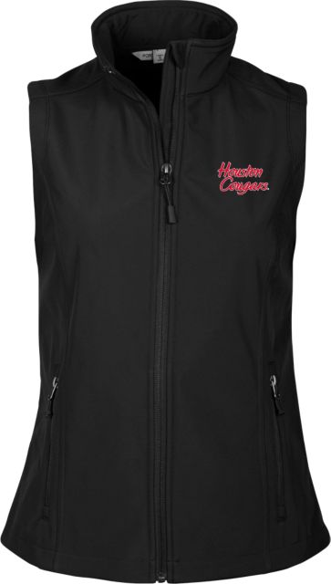 Houston Womens Core Softshell Vest Houston Cougars Script - ONLINE ONLY