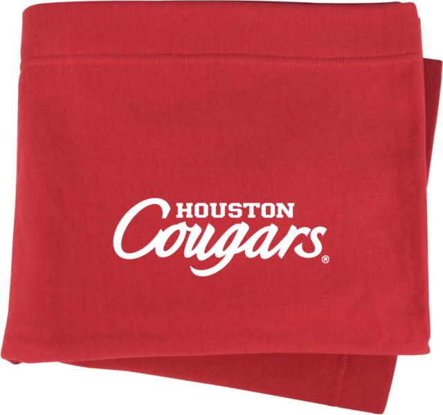 Houston Sweatshirt Blanket Houston Cougars Script - ONLINE ONLY