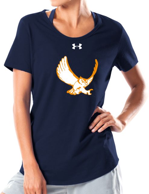 Citrus College Under Armour Womens Charged Cotton Tee UA - Citrus College Owl Mascot - ONLINE ONLY