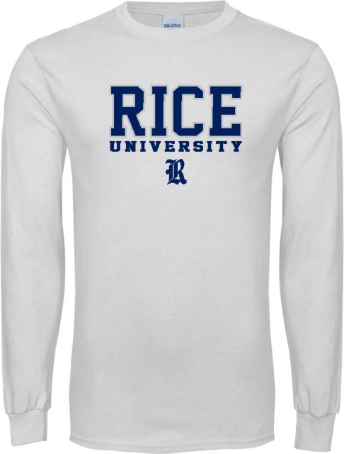 Rice Long Sleeve T-Shirt Rice University Stacked - ONLINE ONLY