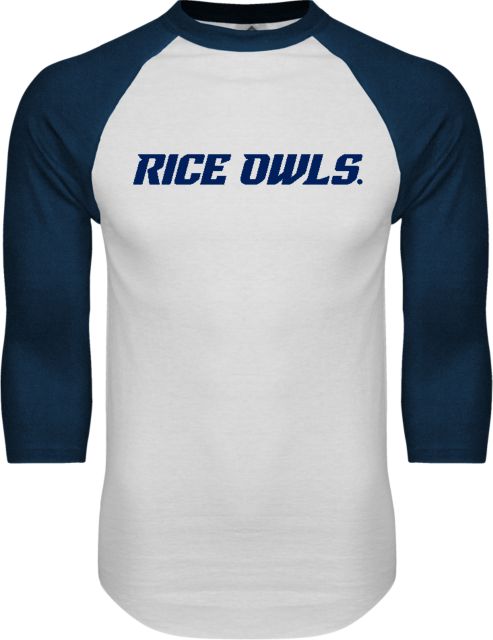 Rice Raglan Baseball T-Shirt Rice Owls - ONLINE ONLY
