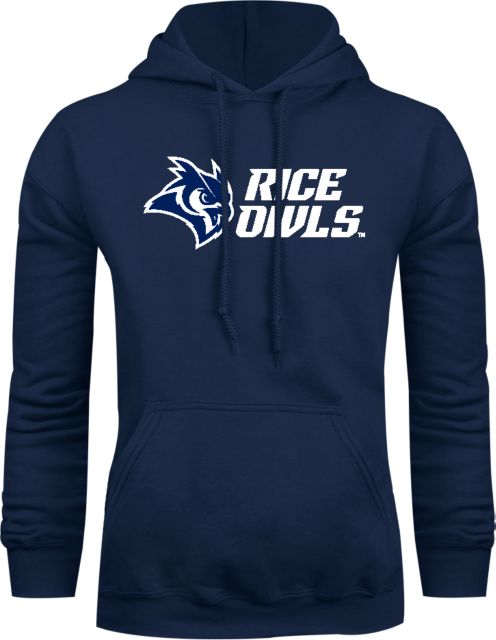 Rice Fleece Hoodie Rice Owls Stacked - ONLINE ONLY
