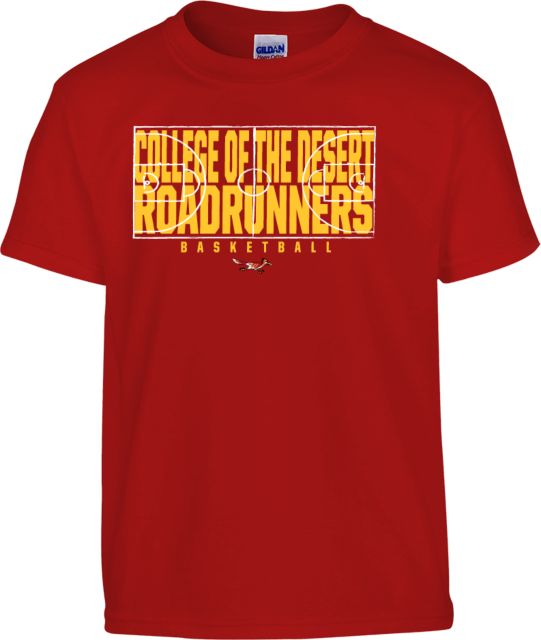 College of the Desert Youth T Shirt College of the Desert Roadrunners Basketball Design - ONLINE ONLY