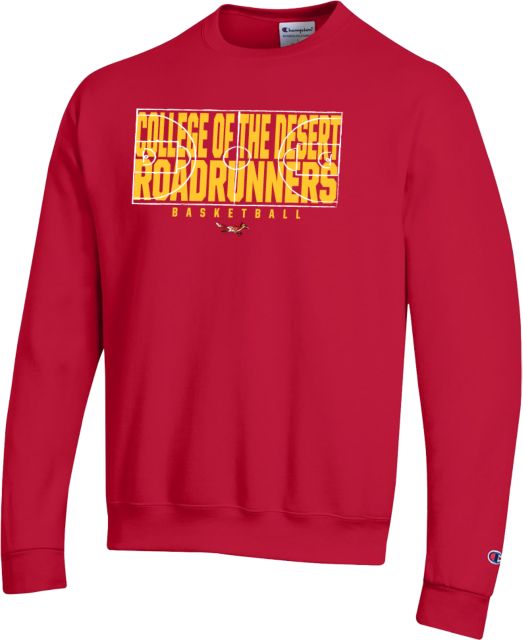 College of the Desert Champion Fleece Crew College of the Desert Roadrunners Basketball Design - ONLINE ONLY