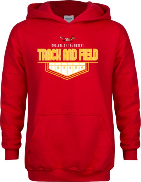 College of the Desert Youth Fleece Hoodie College of the Desert Roadrunners Track and Field Design - ONLINE ONLY