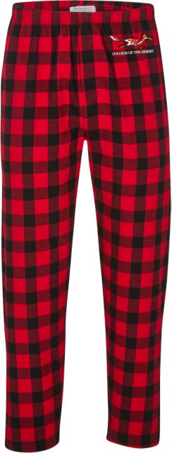 College of Desert Boxercraft Red/Black Buffalo Unisex Flannel Pajama Pant College of the Desert with Mascot - ONLINE ONLY
