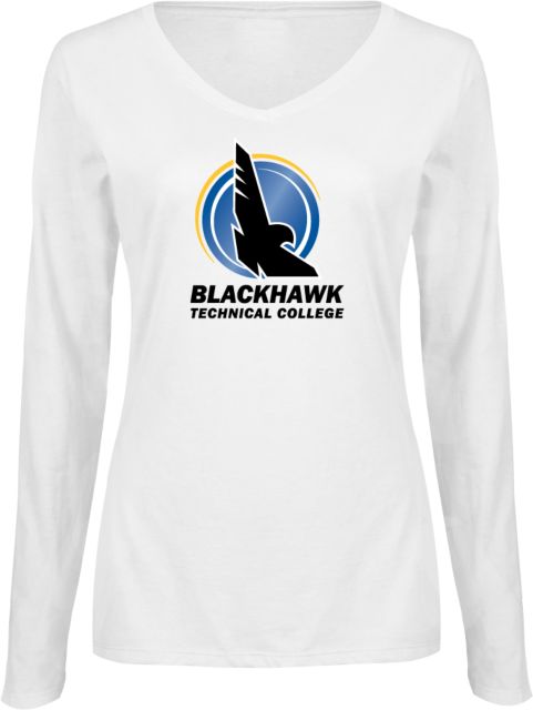 Blackhawk Technical Womens Long Sleeve V Neck Tee BTC Logo - ONLINE ONLY