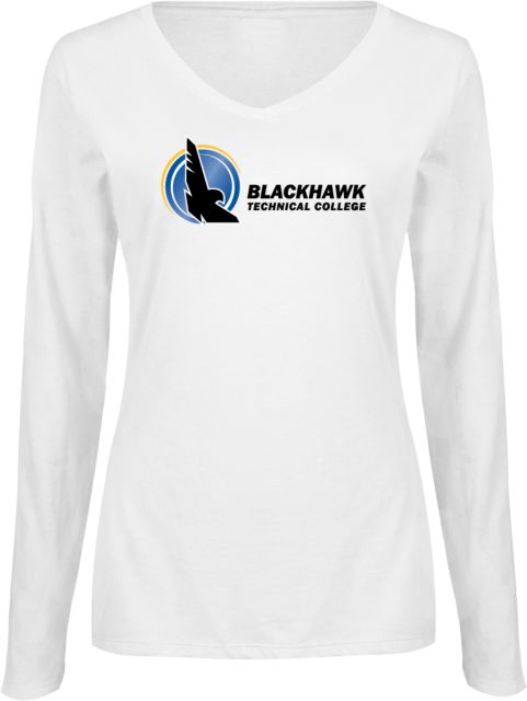 Blackhawk Technical Womens Long Sleeve V Neck Tee BTC Right Logo - ONLINE ONLY