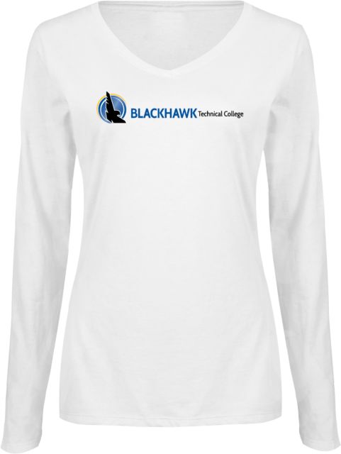 Blackhawk Technical Womens Long Sleeve V Neck Tee BTC Graphic Header - ONLINE ONLY