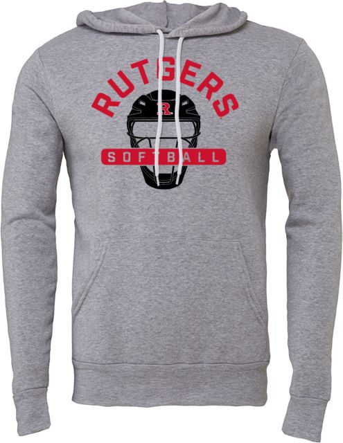 Rutgers Bella + Canvas Fleece Hood Rutgers - Softball Team Catcher - ONLINE ONLY,