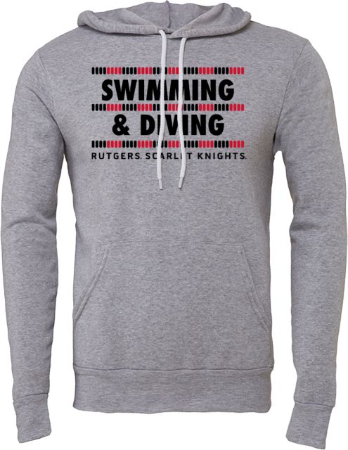 Rutgers Bella + Canvas Fleece Hood Rutgers - Scarlet Knights Swim and Dive - ONLINE ONLY,