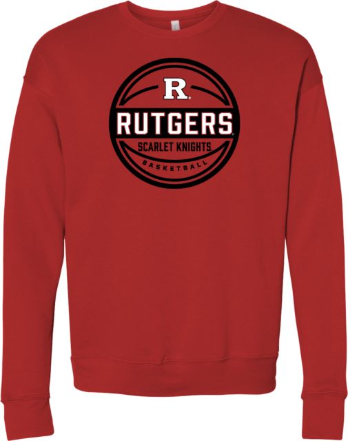 Rutgers Bella + Canvas Red Fleece Crew Rutgers - Basketball Breakaway - ONLINE ONLY,