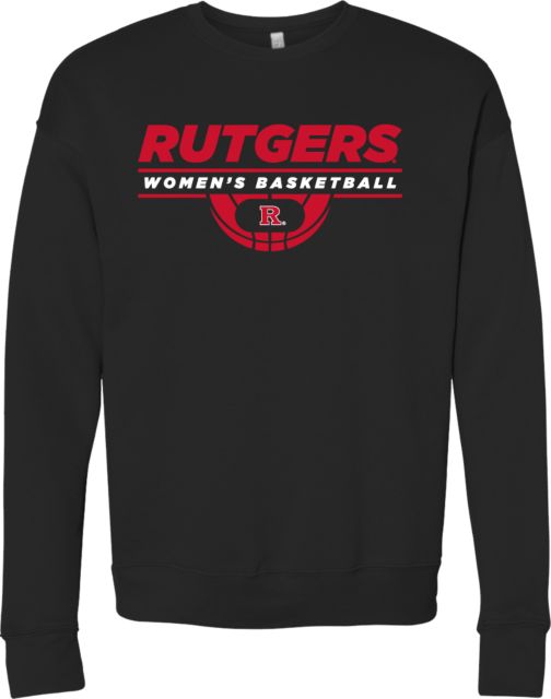 Rutgers Bella + Canvas Fleece Crew Rutgers - Womens Basketball Half Court - ONLINE ONLY,