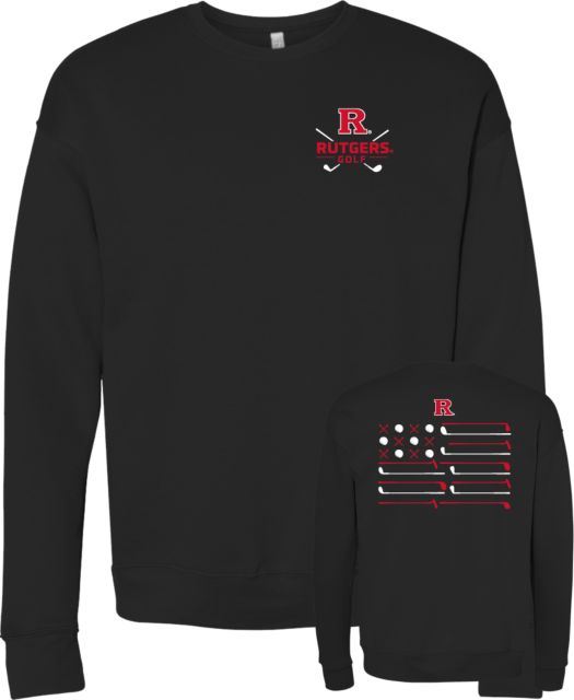 Rutgers Bella + Canvas Fleece Crew Rutgers - Golf Hit the Pin - ONLINE ONLY,