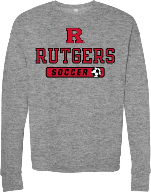 Rutgers Bella + Canvas Fleece Crew Rutgers - Soccer Corner Kick - ONLINE ONLY,