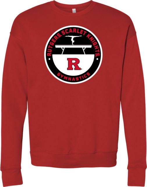 Rutgers Bella + Canvas Red Fleece Crew Rutgers - Gymnastics Balance Beam - ONLINE ONLY,