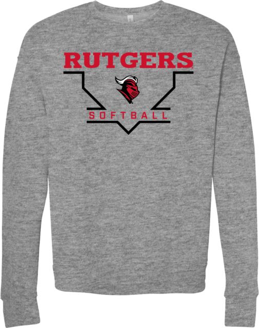 Rutgers Bella + Canvas Fleece Crew Rutgers - Softball Homeplate - ONLINE ONLY,