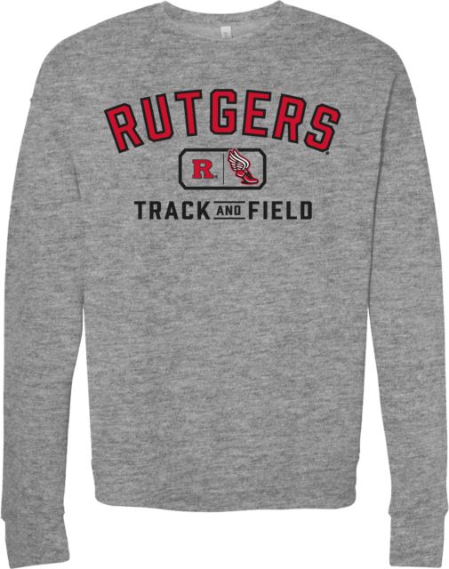 Rutgers Bella + Canvas Fleece Crew Rutgers - Track and Field Lockup - ONLINE ONLY,