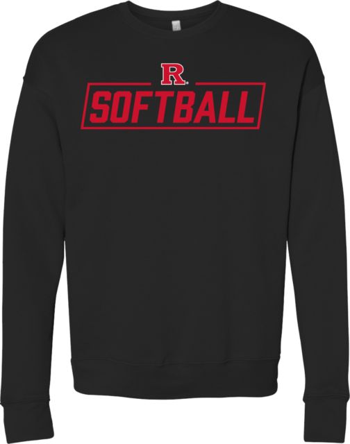 Rutgers Bella + Canvas Fleece Crew Rutgers - Softball Bar - ONLINE ONLY,
