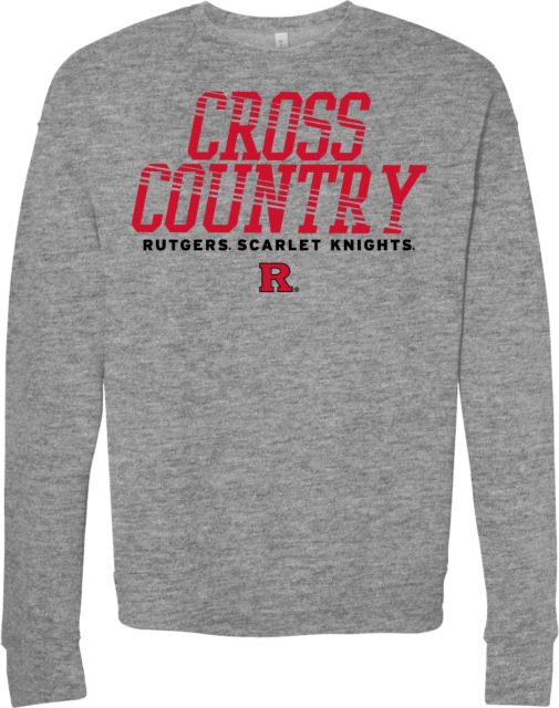 Rutgers Bella + Canvas Fleece Crew Rutgers - Scarlet Knights Cross Country - ONLINE ONLY,