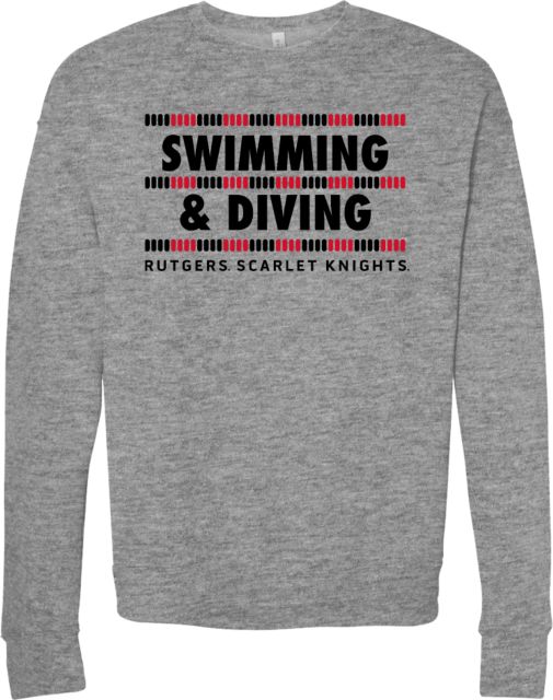 Rutgers Bella + Canvas Fleece Crew Rutgers - Scarlet Knights Swim and Dive - ONLINE ONLY,