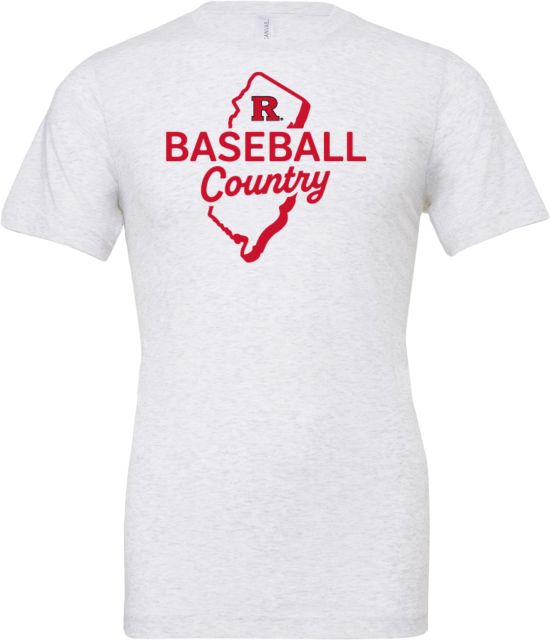 Rutgers Bella + Canvas Ash Jersey Cotton T Shirt Rutgers - Baseball Country - ONLINE ONLY,