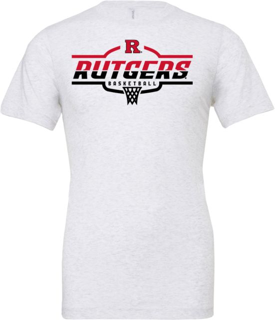 Rutgers Bella + Canvas Ash Jersey Cotton T Shirt Rutgers - Basketball Crash the Boards - ONLINE ONLY,