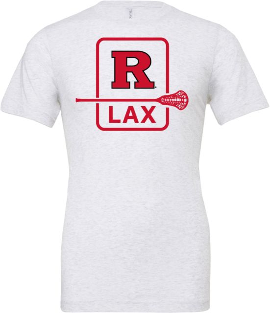 Rutgers Bella + Canvas Ash Jersey Cotton T Shirt Rutgers - LAX Box - ONLINE ONLY,