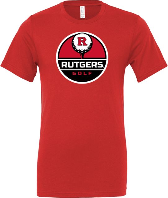 Rutgers Bella + Canvas Red Jersey Cotton T Shirt Rutgers - Golf Tee Up - ONLINE ONLY,