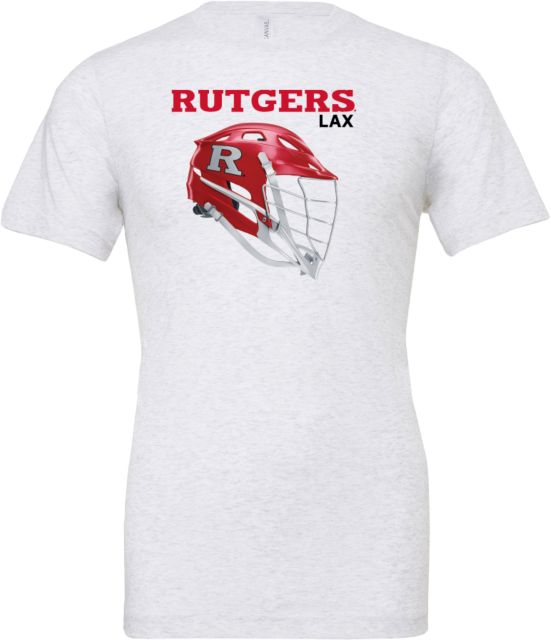 Rutgers Bella + Canvas Ash Jersey Cotton T Shirt Rutgers - Lacrosse Helmet - ONLINE ONLY,