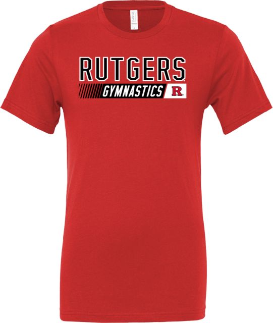 Rutgers Bella + Canvas Red Jersey Cotton T Shirt Rutgers - Gymnastics Kinetic Energy - ONLINE ONLY,