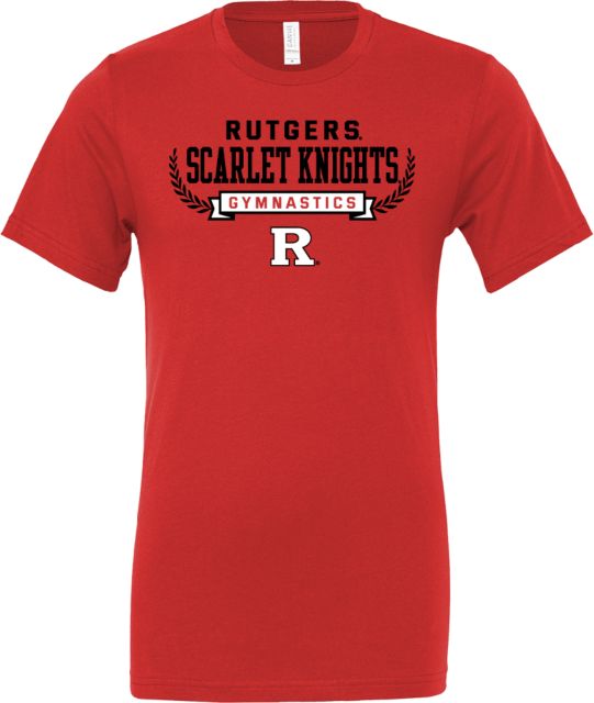 Rutgers Bella + Canvas Red Jersey Cotton T Shirt Rutgers - Gymnastics Athletics Classic - ONLINE ONLY,