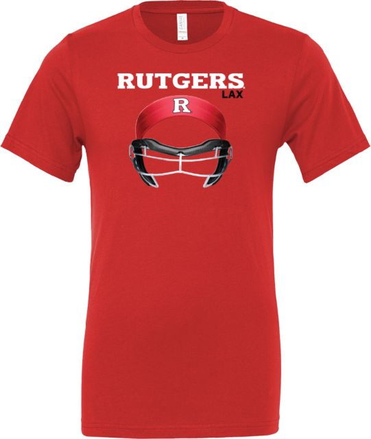 Rutgers Bella + Canvas Red Jersey Cotton T Shirt Rutgers - Lacrosse Gear Up - ONLINE ONLY,