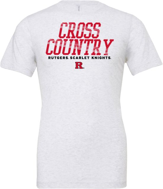 Rutgers Bella + Canvas Ash Jersey Cotton T Shirt Rutgers - Scarlet Knights Cross Country - ONLINE ONLY,