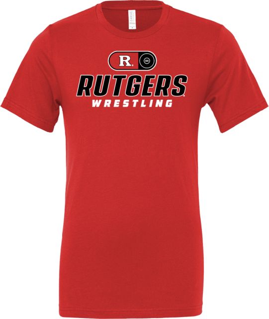 Rutgers Bella + Canvas Red Jersey Cotton T Shirt Rutgers - Wrestling Elevate - ONLINE ONLY,