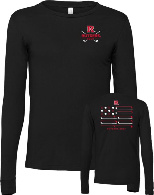Rutgers Bella + Canvas Jersey Cotton Long Sleeve T Shirt Rutgers - Golf Hit the Pin - ONLINE ONLY,