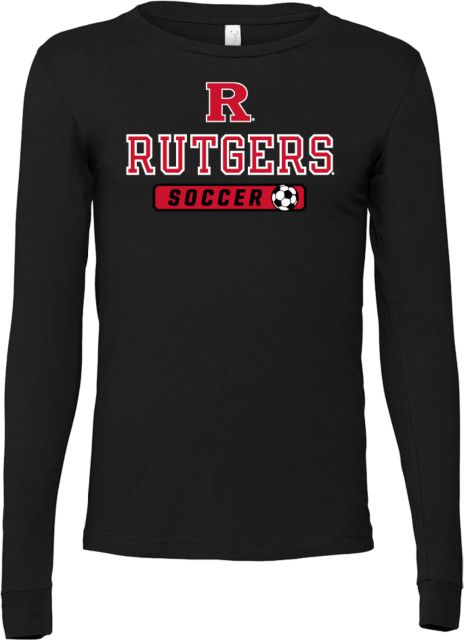Rutgers Bella + Canvas Jersey Cotton Long Sleeve T Shirt Rutgers - Soccer Corner Kick - ONLINE ONLY,