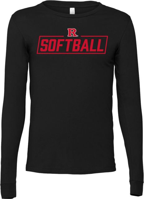 Rutgers Bella + Canvas Jersey Cotton Long Sleeve T Shirt Rutgers - Softball Bar - ONLINE ONLY,