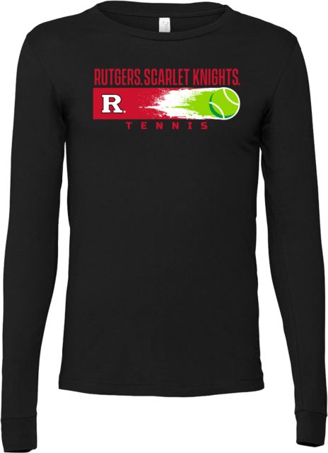 Rutgers Bella + Canvas Jersey Cotton Long Sleeve T Shirt Rutgers - Tennis Flying Ace - ONLINE ONLY,