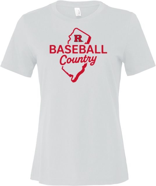 Rutgers Bella + Canvas Womens Relaxed Cotton T Shirt Rutgers - Baseball Country - ONLINE ONLY,