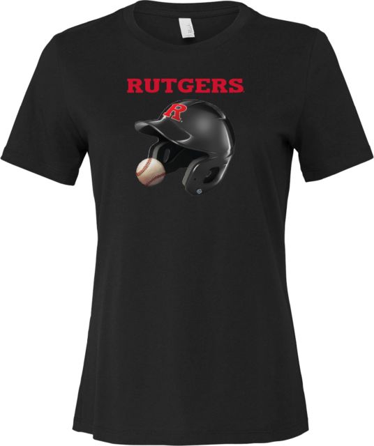 Rutgers Bella + Canvas Womens Relaxed Cotton T Shirt Rutgers - Batting Helmet - ONLINE ONLY,