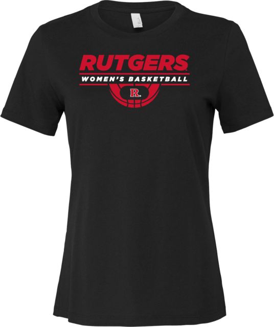 Rutgers Bella + Canvas Womens Relaxed Cotton T Shirt Rutgers - Womens Basketball Half Court - ONLINE ONLY,